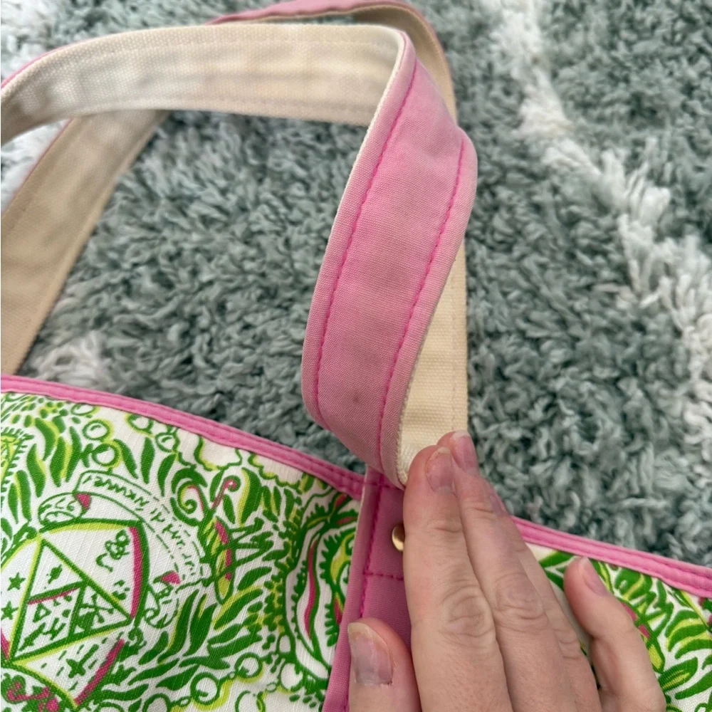 Lilly Pulitzer Pink and Green Tote Bag - Kappa Delta - Picture 4 of 5